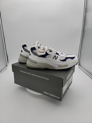 New Balance 992 M992EC Men's Size 8.5D Made in USA White Navy NB