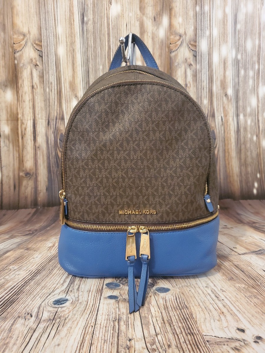 Michael Kors Navy and Tan Backpack s-l400.jpg main image 3