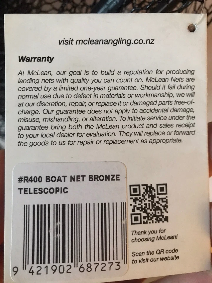 BEST PRICE!!! MCLEAN R400 TELE BOAT NET Brand New Black color - Image 2 of 2
