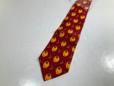 Vintage ACME Studio BOOMFISH Red 100 Silk Neck Tie by ROMERO BRITTO
