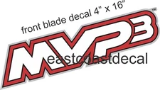 Western Snow Plow MVP3 Front blade Decal Replacement 1 Piece V plow or straight