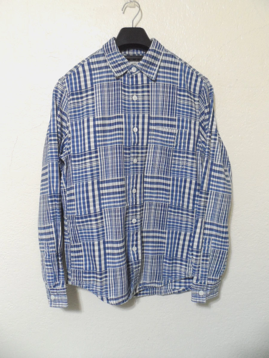 Chemise J.Crew Homme à Carreaux Violets – Manches Longues – Coupe Slim – Taille M
