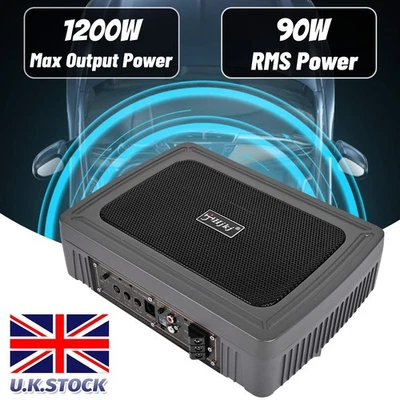 MOMOSUPER2015 6*8" 1200W Subwoofer Active Underseat Bass Box Audio Speaker Amplifier for Mini