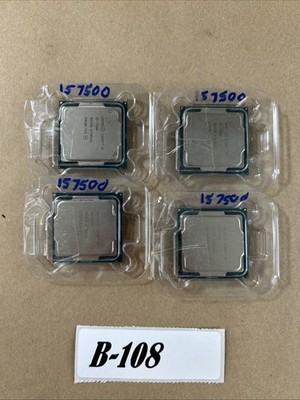 Lot of 4 Intel Core i5-7500 SR335 3.40GHz Quad-Core CPUs Processors Used