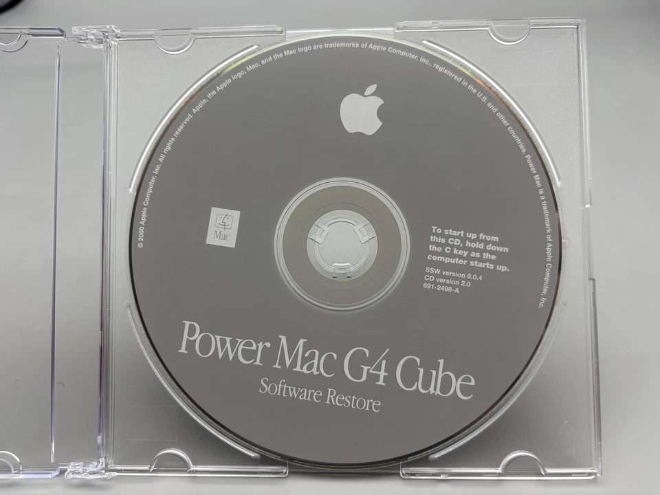 Vintage Apple Power Mac G4 Cube Software Restore CD Mac OS 9.0.4 691-2498-A - Image 2 of 4
