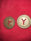 Lot 2 NYC New York City Transit Authority Tokens Good For One Fare Brass — photo 6