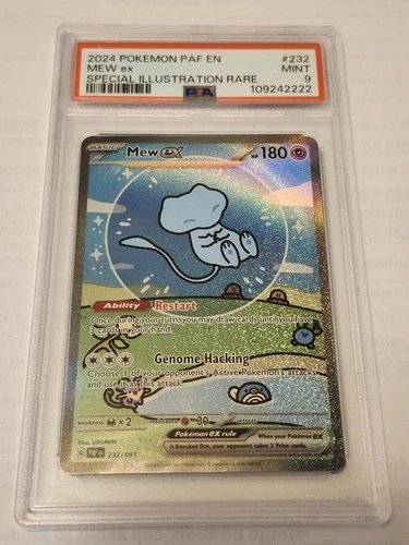 Pokémon Mew ex 232/091 PSA 9 Paldean Fates SIR Bubble Mew Full Art MINT