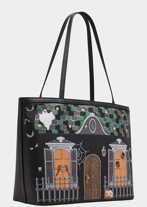 Betsey Johnson Kitsch Forever Home Haunted House Halloween Tote BNWT image 3
