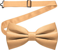 Solid Color Pre-tied Bow Tie Adjustable Bowtie for Men