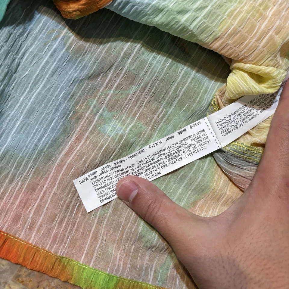 Рубашка мужская Zara Rhuigi большая цветная с петлевым воротником рейв-клуб короткий рукав грубая - Изображение 3 из 4