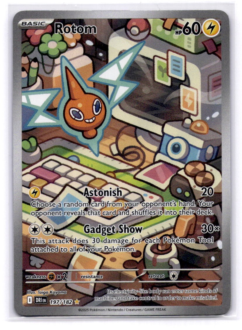 Rotom Illustration Rare SV10: Destined Rivals 197/182 LP-NM