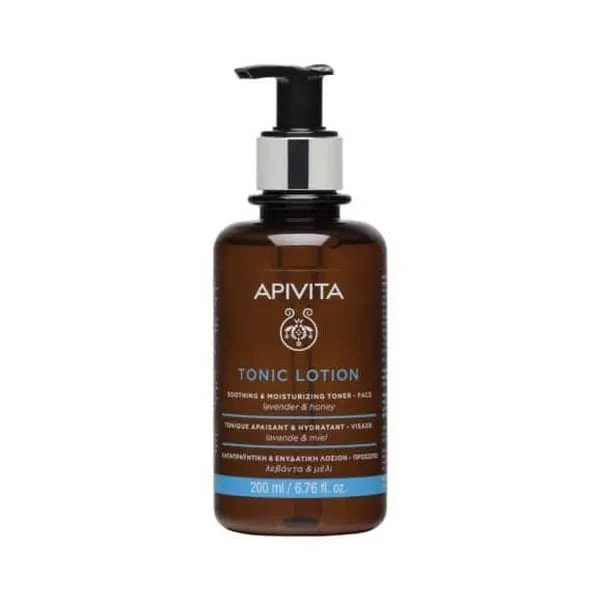 Loción tónica calmante e hidratante Apivita 200 ml, 97 % natural, miel, lavanda