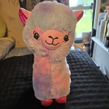 Nanco Llama Plush Stuffed Animal 12" Alpaca Tie Dye Pink Purple Blue