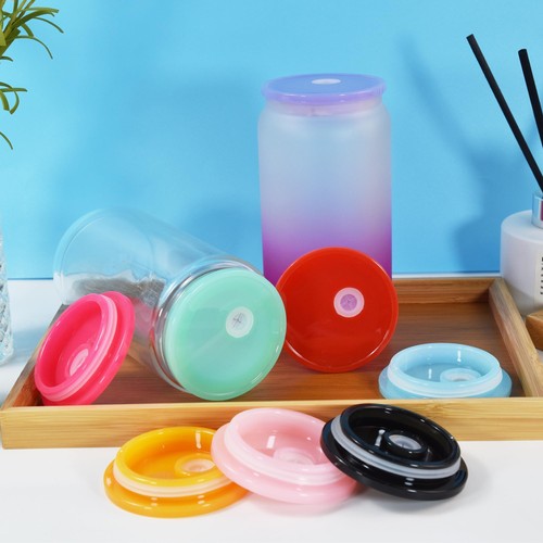 8 Pcs Acrylic Lids for 16 oz Glass Cups Plastic Tumbler Replacement Lids Spil... - Picture 6 of 8