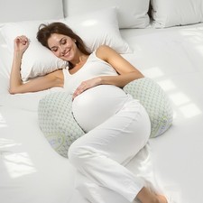Pregnancy Wedge Pillow W-Shaped Pregnant Maternity Pillow Soft and Breathable