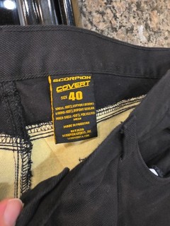 Scorpion Covert Motorcycle Jeans Size 40 Kev Blend Black with Knee Armor