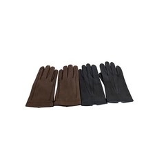 Men's Leather Gloves, 2 pair, Black Brown. Size Medium 8.5. New.