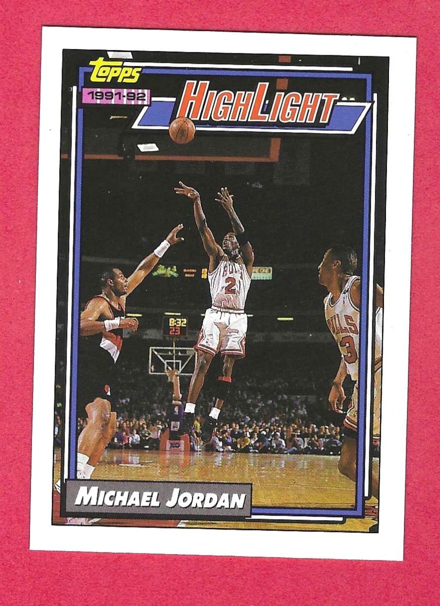 1992-93 TOPPS #3 MICHAEL JORDAN HIGHLIGHT BASKETBALL CARD (NM-MT)