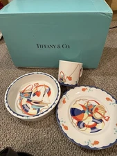 TIFFANY AND CO CHILDS SEASHORE PLACE SETTING.