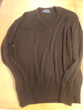Mens Jantzen Black V Neck Vintage Sweater Made In USA 90S Size L