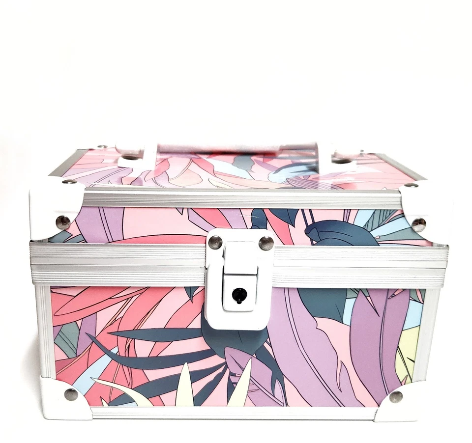 Estuche Tren Palmera Pequeña Glaseado Metal Cierre Cierre Mango Tropical Pastel Nuevo con Etiquetas Foto 2 de 4