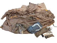 Quechua T4.1 Camping Tent Brown with Pole and Pegs Outdoor Use *See Description*