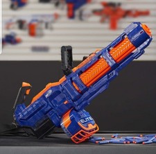 NERF ELITE TITAN CS-50 TOY BLASTER FULLY MOTORIZED, 50-DART DRUM TESTED WORKS  