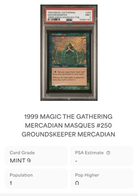MTG✨GROUNDSKEEPER FOIL✨Mercadian Masques PSA 9 MINT UNCOMMON