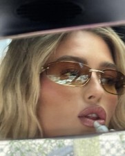 Miu Miu A50S Okulary przeciwsłoneczne Cat Eye Nowe żółte gradient