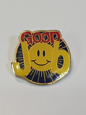 #ad #ad Wal Mart Lapel Pin Smiley Good Job $15.00