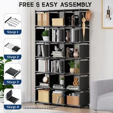Mavivegue Bookcase 18-Cube Extra Large Book Shelf DIY Cube Storage Organizer