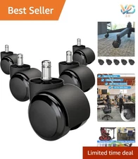 Quality 5-Pack Office Chair Replacement Wheels - Easy Installation & Durability