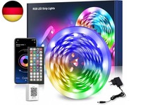 LED Strip 5M,Led Streifen Mit App-Fernbedienung, RGB Musik-Sync, Farbwechsel