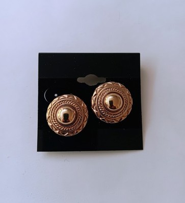 Vintage Nadri Goldtone Earrings Pierced 7/8 Inch