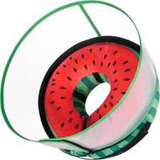 Inflatable Dog Cone Collar with Detachable Enhanced Anti-Licking Shield, Large.