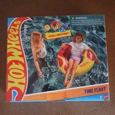 Hot Wheels Funboy Double-Sided Tube Pool Float 34" Inflatable Kids Ages 8+