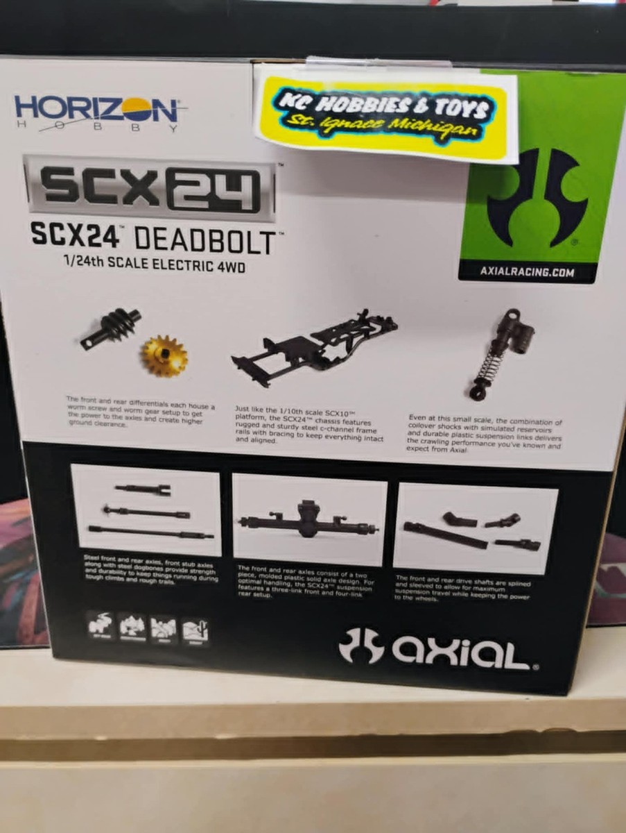 Axial SCX24 Deadbolt 1/24th Scale Elec 4WD - RTR, Red for