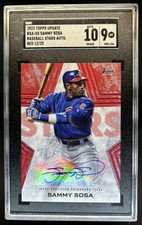 2023 Topps Update Sammy Sosa Baseball Stars Auto Red #/25 Cubs SGC 9 10
