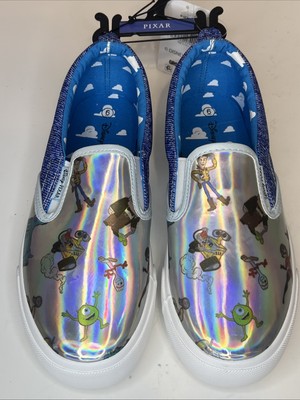 Disney Pixar Women's Slip On Sneakers Prism & Denim Sz 6 Toy Story Monsters Inc