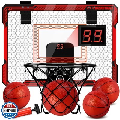 Molutsody Indoor Basketball Hoop for Kids - Over The Door Mini Ba