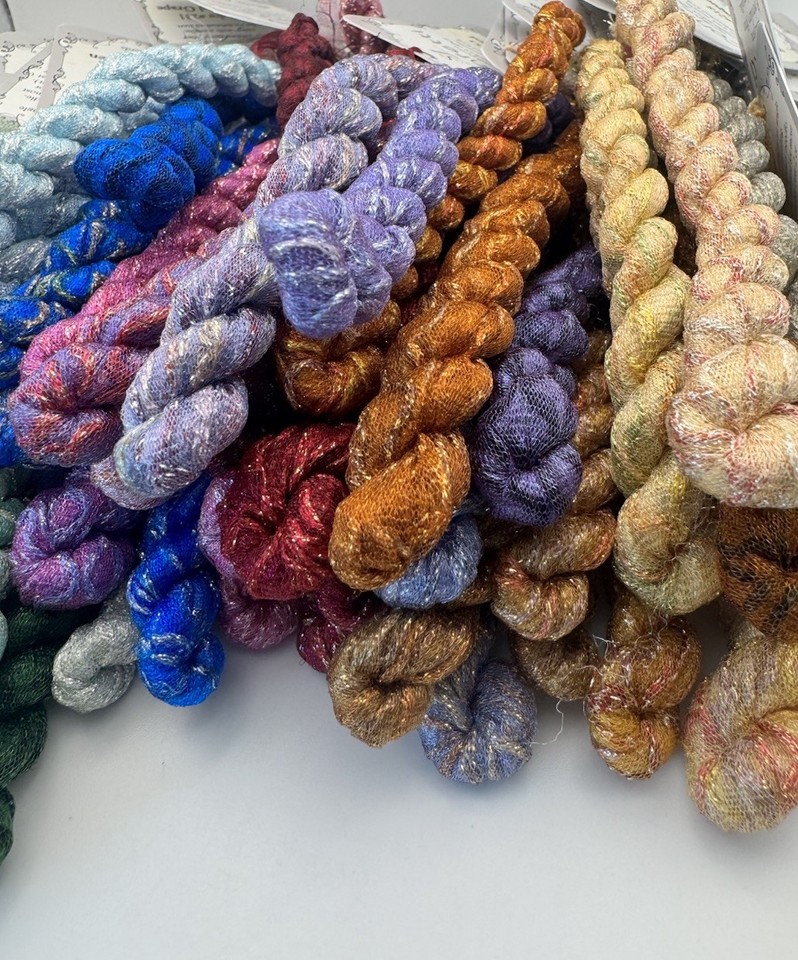 SJ Designs Confetti Metallic Thread Lot Of 60 Skeins For Needlepoint ...