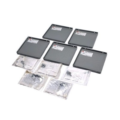 (Lot of 5) NEW nVent Hoffman F88GCPNK 8'' x 8'' Wireway Closure Plates Gray Steel