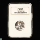 1950 Washington Quarter NGC MS 66 Old Fatty Holder - Obv Rim Toning