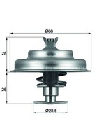 Mahle TX 75 80D Thermostat, KüHlmittel FüR CitroËN,Ford,Jeep,Peugeot,Renault,Rov