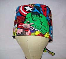 Men/Women Surgical Scrub Cap Lined Comics Spider 100 Cotton