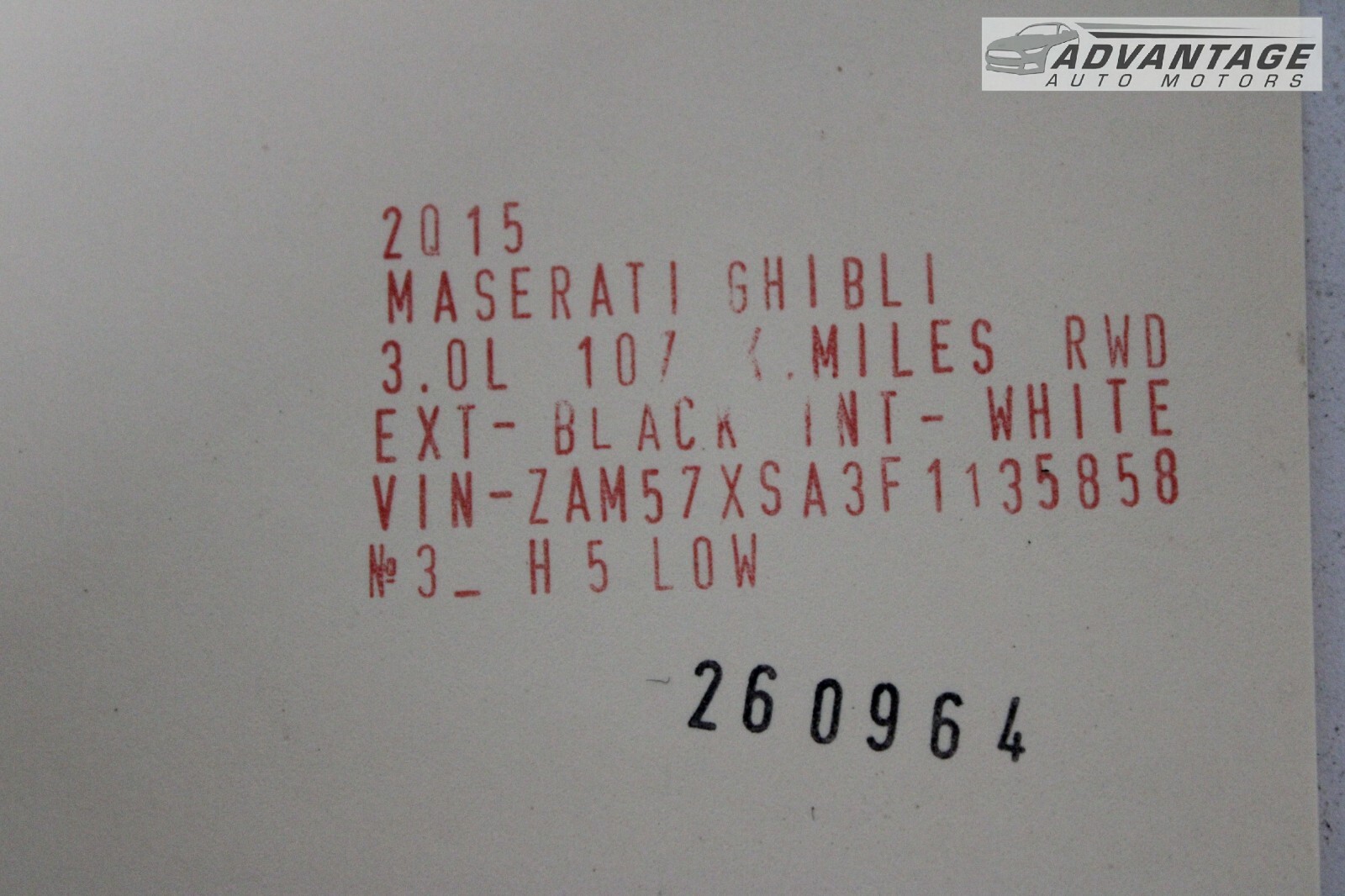 2014-2017 MASERATI GHIBLI SEDAN DASH INSTRUMENT PANEL WIRE WIRING HARNESS OEM