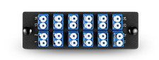 Fiber Adapter Panel with 12 LC Duplex OS2 Singlemode Adapters Blue - 825416