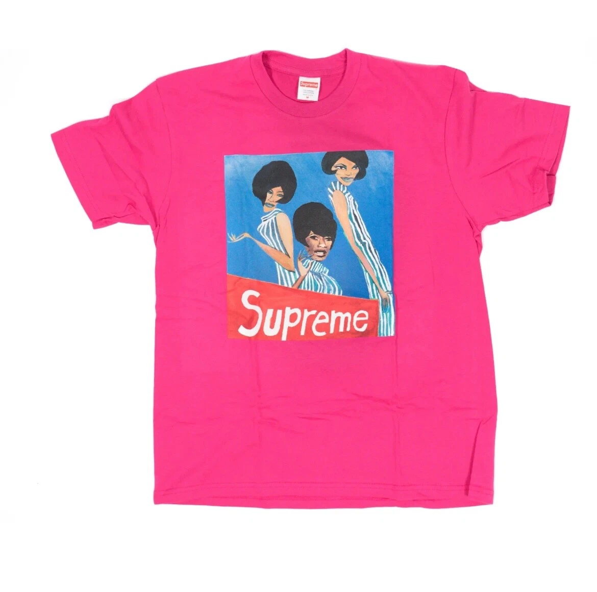 T shirt « groupe » rose foncé Supreme taille XL NEUF AVEC ÉTIQUETTE