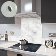 Premier Range "22 - White Italian Marble" Glass Splashback