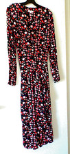 ***EQUIPMENT Sz 6 popcorn floral Wrap DRESS black multi!!